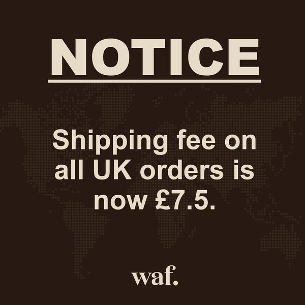 Notice: Shipping Fee Update – waf.Online