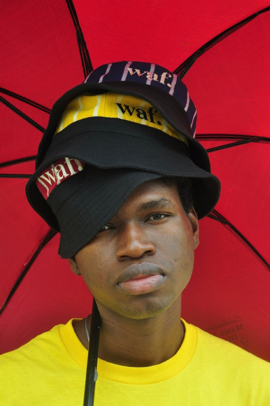 waf. Striped Ijebu Bucket Hats