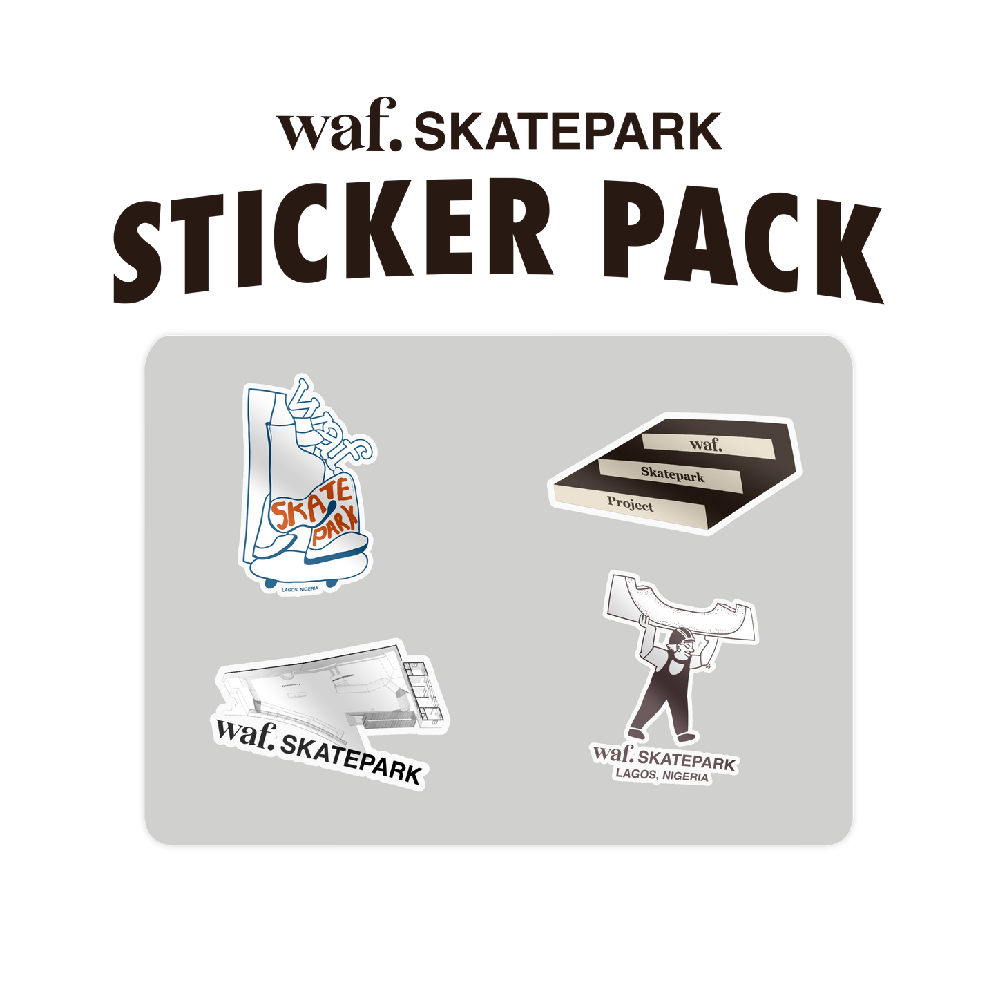 waf. Skatepark Sticker Pack